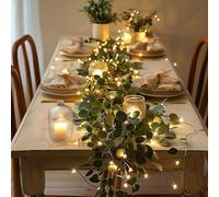 Twinkling Tree Fairy Light Olive Vine - 6ft Twinkling Tree Olive Vine Garland, Faux Vines Lights, Battery Operated, Romantic Christmas Decorations (10m*1)