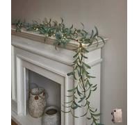 Twinkling Tree Fairy Light Olive Vine, 6ft with LED Lights Artificial Fairy Olive Vine, Battery Operated with Timer Greenery Garland for Christmas Fireplace Decorations
