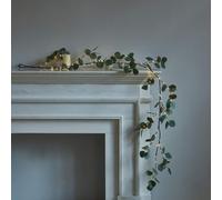 Twinkling Tree Fairy Light Olive Vine, Fairy Light Olive Vine Garland,Pre-Lit Artificial Olive Garland, 96 LED Fairy Lights Prelit, with Timer for Christmas Fireplace Decorations (Eucalyptus Leaf)