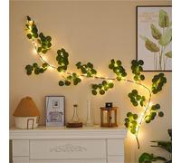 Twinkling Tree Olive Vine, Fairy Light Olive Vine Garland with Warm White LED, Artificial Greenery with Lights, Table Decor for Christmas Spring Fireplace Mantle Battery Operated(A,1pcs)