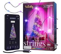 Twinkly Candies - Cadena de luces de Navidad con 200 LED RGB - controlada por aplicación y alimentada por USB-C - Decoración inteligente para interiores, 12 m, Perla, Cable Verde