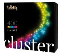 Twinkly Cluster - Cadena de Luces LED en Racimo Controladas por la Aplicación con 400 LEDs RGB (16 Millones de Colores). 6 Metros. Cable Negro