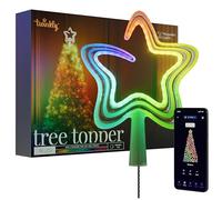 Twinkly Decoración para árbol, decoración Brillante para árbol de Navidad, Estrella con 76 LED RGB asignables, USB Tipo C, Luces LED Multicolor Inteligentes, Compatible con Alexa y Google Home, mapeo