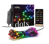 Twinkly Dots - Cadena Flexible de Luces LED - Guirnalda con 200 LED RGB - Iluminación Interior y Exterior - Control por App, Cable Negro, 10m
