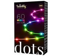 Twinkly Dots - Guirnalda de luces LED controlada por aplicación con 60 LED RGB (16 millones de colores) 3 metros de cable transparente alimentado por USB para interior Smart Home Decoration Light