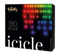 Twinkly icicle cortina cascada luces navidad 0,7x5 mt 190 rgb led bt+wifi controlable con smartphone extensible