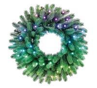 Twinkly Regal Wreath - Guirnalda de Navidad Artificial con 50 LED RGB, diámetro 60 cm, Compatible con Alexa y Google Home, decoración navideña controlada por App