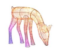 Twinkly Reindeers - Luces LED con forma de reno para exteriores, 160 ledes RGB y luz blanca cálida, altura 75 cm, compatible con Alexa y Google Home, IP44, control de aplicación, luces navideñas