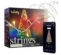 Twinkly Strings 250 LED RGB+ Blanco, Guirnalda de luces LED, LED inteligentes para interiores y exteriores, compatible con Alexa y Google Home, IP44, decoración navideña, control de aplicación, cable