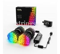 Twinkly rgb led luces de navidad bt+wifi controlable y personalizable con app smartphone kit 600 leds extensibles