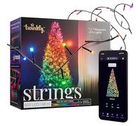 Twinkly rgb led luces de navidad bt+wifi controlable y personalizable con app smartphone kit 600 leds extensibles