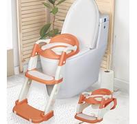 Twinky Asiento de inodoro con escalera para niños y entrenadores - escalera de inodoro para niños, tapa plegable y orinal - perfecto para el entrenamiento de inodoro de niños pequeños