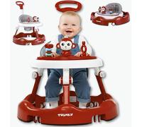 Twinky® Carrito de Paseo para Aprender a Caminar con Juego y Alfombrilla de Suelo - Robusta Ayuda para Aprender a Caminar con 4 Posiciones Ajustables - Ideal como Ayuda para los Primeros Pasos de tu
