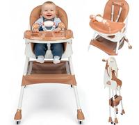Twinky® Trona MAXI - Juego de cochecito 3 en 1 - Rosa - Silla de comedor plegable y carrito de bebé y silla de bebé para mesa - Asiento para niños, Silla para niños pequeños y silla de crecimiento