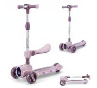 Twinly Rover Patinete Niño Desde 3 Años con Asiento | Plegable, manillar ajustable, freno trasero, luces y música, hasta 30 kg