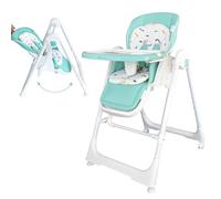 Twinly - Trona bebé Evolutiva Hamaca columpio multifunción Movity - Plegable, reclinable y ajustable con Reductor Arnés 5 puntos y Bandeja extraíble - 0m+ a 15kg