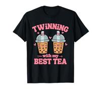 Twinning with My Best Tea Funny Bestie Matching Girls Gifts Camiseta