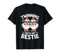 Twinning with My Bestie Gráficos a juego Divertido Mejor Amigo Camiseta