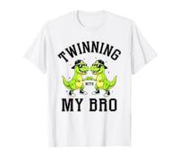 Twinning with My Bro Funny Dinosaur Twin Day Spirit Week Camiseta