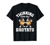 Twinning with My Bro Potato Funny Twin Brothers Best Friend Camiseta