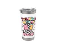 Twinning With My School Bestie Cute Matching Friend Twin Day Vaso térmico de acero inoxidable de doble pared