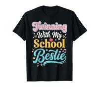 Twinning with My School Bestie Estudiante Emparejamiento Camiseta