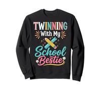 Twinning with My School Bestie Estudiante Emparejamiento Sudadera