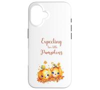 Twins Pregnancy Expecting Two Little Pumpkins Halloween Fall Carcasa para iPhone 16