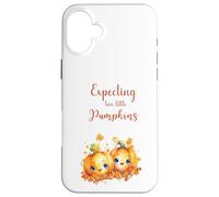 Twins Pregnancy Expecting Two Little Pumpkins Halloween Fall Carcasa para iPhone 16 Plus
