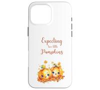 Twins Pregnancy Expecting Two Little Pumpkins Halloween Fall Carcasa para iPhone 16 Pro MAX
