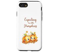 Twins Pregnancy Expecting Two Little Pumpkins Halloween Fall Carcasa para iPhone SE (2020) / 7/8