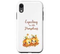 Twins Pregnancy Expecting Two Little Pumpkins Halloween Fall Carcasa para iPhone XR