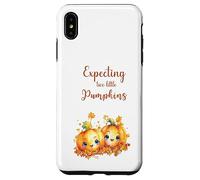 Twins Pregnancy Expecting Two Little Pumpkins Halloween Fall Carcasa para iPhone XS MAX