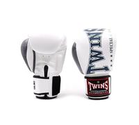 Twins Special BGVL 8 Guantes de Boxeo - Cuero Genuino - Blanco/Gris 12 oz