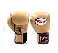Twins Special Guantes de boxeo, 16 onzas, marrón claro, entrenamiento, cierre de velcro