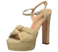 Twinset Milano Cs7pdq, Sandalia con taln Mujer, Beige Rafia, 36 EU