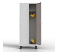 TwinThink Taquillas Vestuario. 180 x 65 x 40 cm Taquillas Metalicas de 2 Puertas Taquilla Metalica con Llave Taquillas Vestuario 2 Puertas Taquillas Vestuario Metalicas (1, Gris)