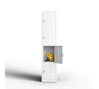 TwinThink Taquillas Vestuario Taquillas Metalicas de 4 Puertas Taquilla Metalica con Llave Taquillas Vestuario 4 Puertas Taquillas Vestuario Metalicas (1, Blanco)