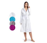 Twinzen Albornoz Mujer- 100% Algodón y Terciopelo Premium OEKO TEX - Albornoz Mujer Ducha Albornoz Ducha Ultra Suave