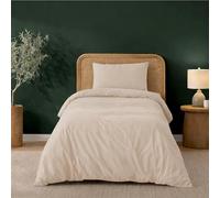 Twinzen Funda Nordica 135x200 cm Beige con 1 Federa de Almohada de 50x70 cm - Fundas Nordicas Microfibra - Oeko-Tex