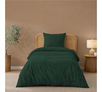 Twinzen Funda Nordica 140x200 Verde, con 1 Federa de Almohada de 65x65 cm - Fundas Nordicas Microfibra - Oeko-Tex