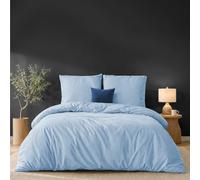 Twinzen Funda Nordica 200x200 cm Azul, con 2 Fundas de Almohada de 65x65 cm - Fundas Nordicas Microfibra - Oeko-Tex