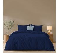 Twinzen Funda Nordica 220 X 240 cm Azul Oscuro, con 2 Fundas de Almohada de 50x70 cm - Fundas Nordicas Microfibra - Oeko-Tex