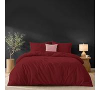 Twinzen Funda Nordica 220 X 240 cm Burdeos, con 2 Fundas de Almohada de 50x70 cm - Fundas Nordicas Microfibra - Oeko-Tex