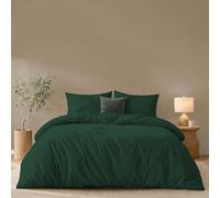 Twinzen Funda Nordica 220 X 240 cm Verde, con 2 Fundas de Almohada de 50x70 cm - Fundas Nordicas Microfibra - Oeko-Tex