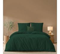 Twinzen Funda Nordica 220 X 240 cm Verde, con 2 Fundas de Almohada de 65x65 cm - Fundas Nordicas Microfibra - Oeko-Tex