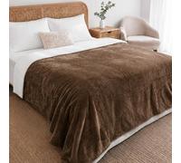 Twinzen Manta Impermeable Perro 152x203 cm - Manta Borreguito Sherpa | Marrón · Reversible · Lavable · Para Sofá y Cama · Protege Muebles · Perros y Gatos