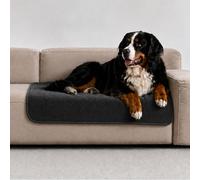 Twinzen Manta Impermeable Perro 80x100 cm - Manta Borreguito Sherpa | Gris Oscuro · Reversible · Lavable · Para Sofá y Cama · Protege Muebles · Perros y Gatos