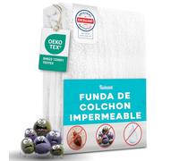 Twinzen - Protector Colchon 160x200 x20 cm - Protector Colchon Impermeable - Funda Colchon 160x200 Cremallera Completo para Protección Total - Bi-Ome & Oeko-Tex