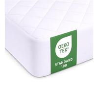 Twinzen Protector Colchon 90 x190 cm Acolchado - Cubre Colchon con Goma Elástica en el Contorno, Solapa de hasta 40 cm - Oeko-Tex, No Impermeable